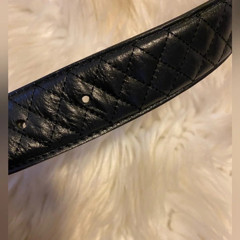 Brooks brothers black leather belt size small